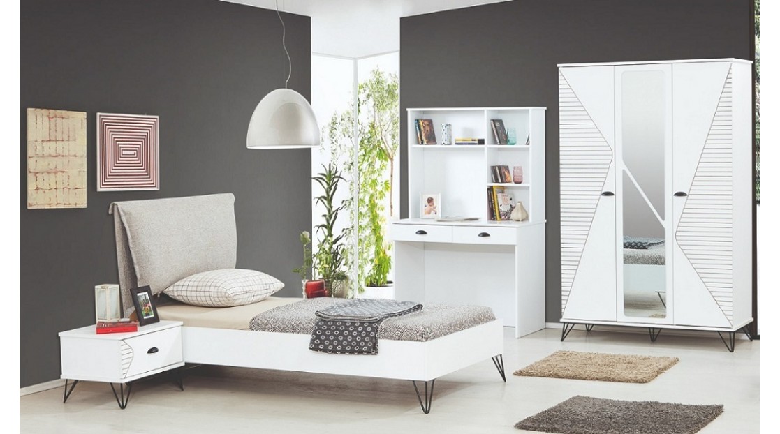 Troya Beyaz Genç Odası Takımı