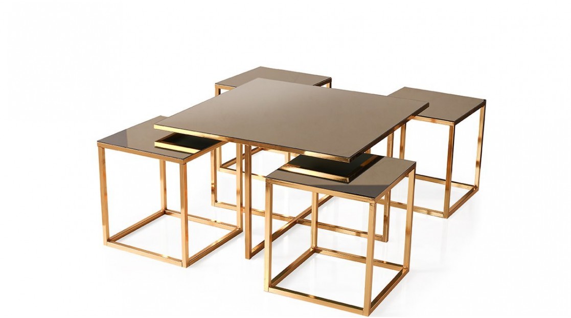 No 8 Gold Orta Sehpa