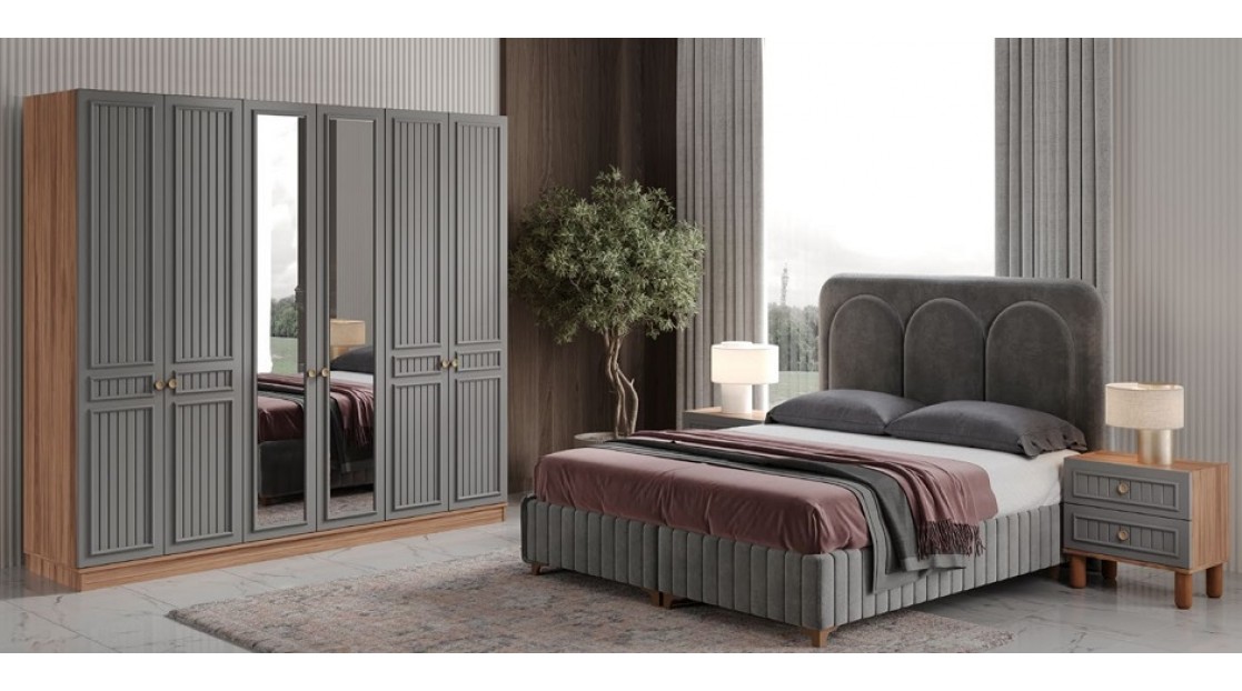 Antrasit Bohem Yatak Odası