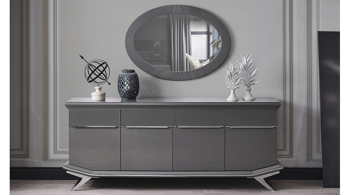 Villa Antrasit Krom Yemek Odası