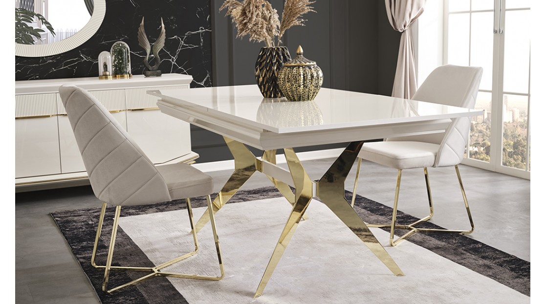 Villa Beyaz Gold Yemek Odası