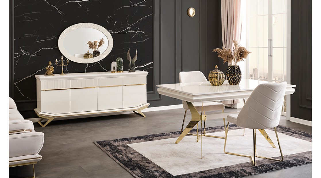 Villa Beyaz Gold Yemek Odası