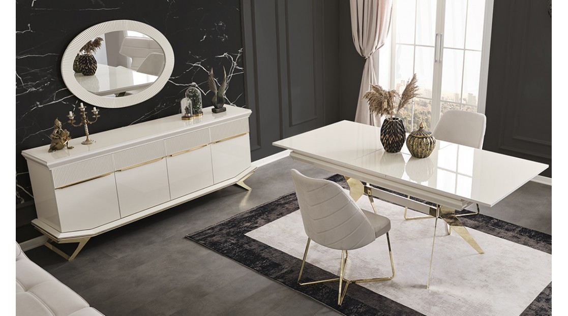 Villa Beyaz Gold Yemek Odası