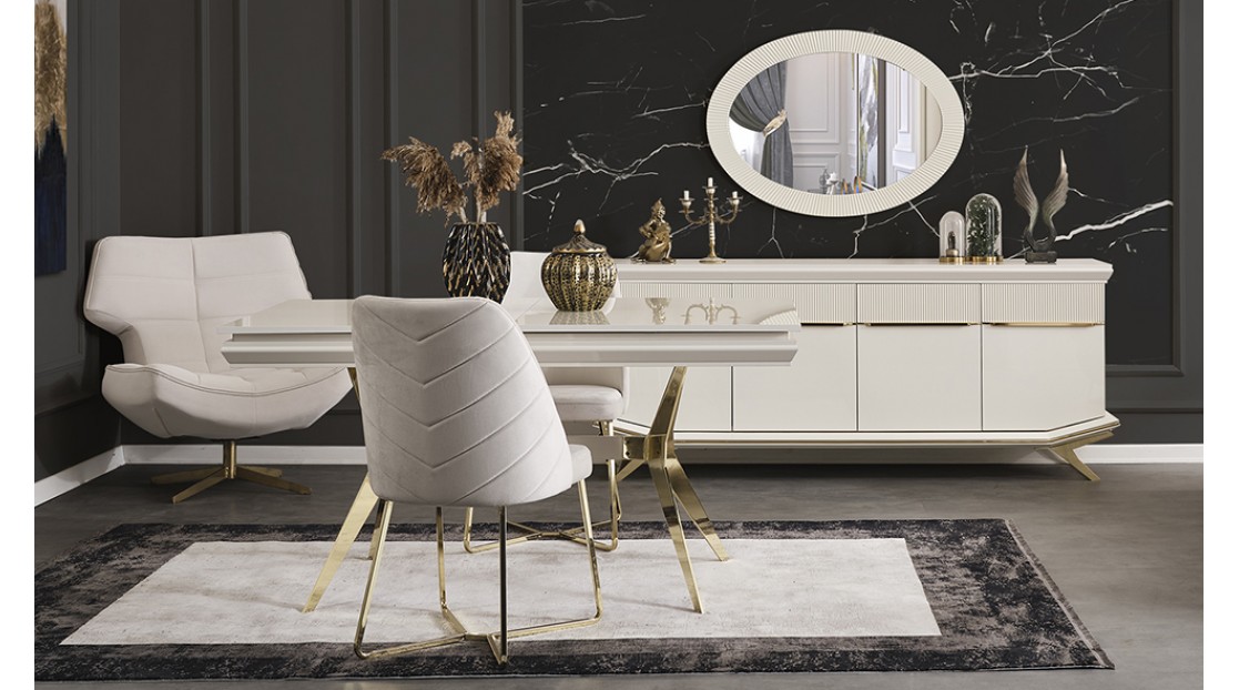 Villa Beyaz Gold Yemek Odası
