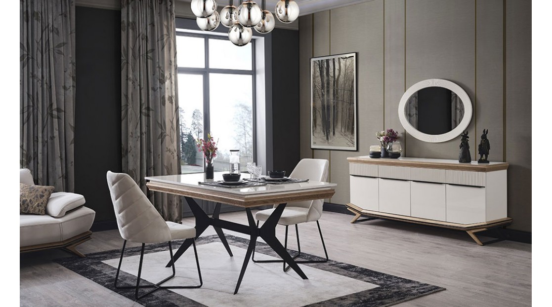 Villa Ceviz Beyaz Yemek Odası